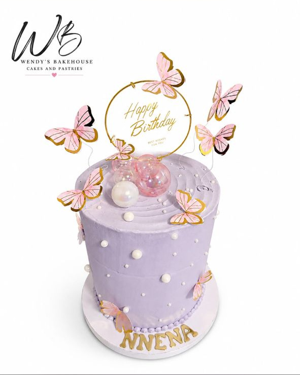 Lilac Butterfly Cake